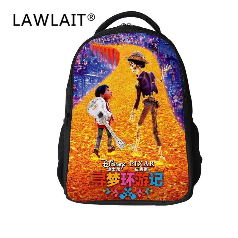 Disney Anime Movie Pixar Coco Kids Shoulders Bags Nylon Waterproof School Backpack Cute Cartoon Characters 3d Shell Bag Backpacks Aliexpress