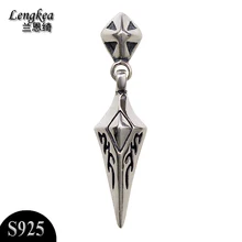 Серьги-гвоздики из стерлингового серебра 925 пробы, винтажные серебряные ювелирные изделия в виде стрелы, маленькие уши для мальчиков и девочек, крутые индивидуальные аксессуары