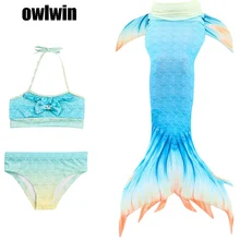 Хвосты маленькой русалки хвост русалки костюм косплей девушки купальник детский для плавания костюм монофин
