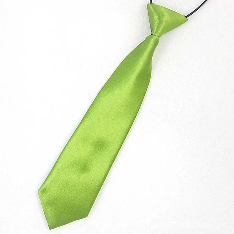 Галстуки для шеи, детские галстуки для мальчиков и девочек, галстуки для выступлений на сцене, церемонии, мужские тонкие однотонные галстуки из полиэстера, узкие галстуки, регулируемые 5 см - Цвет: Kid Light Moss