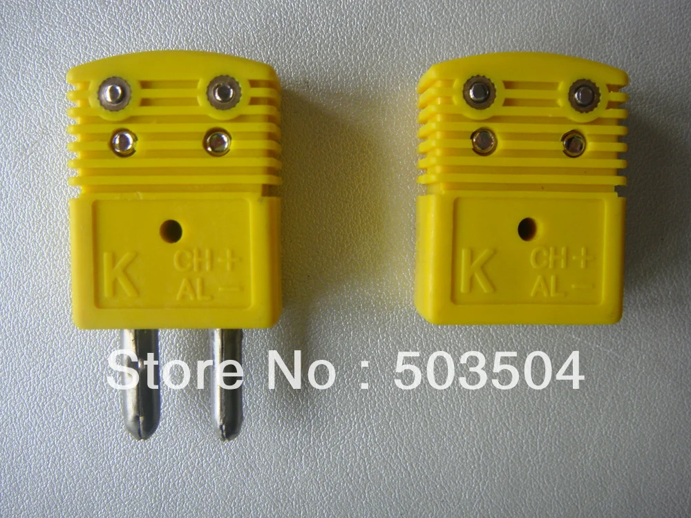 Dtandard Type K type thermocouple connector, Male & Femal, Yellow color