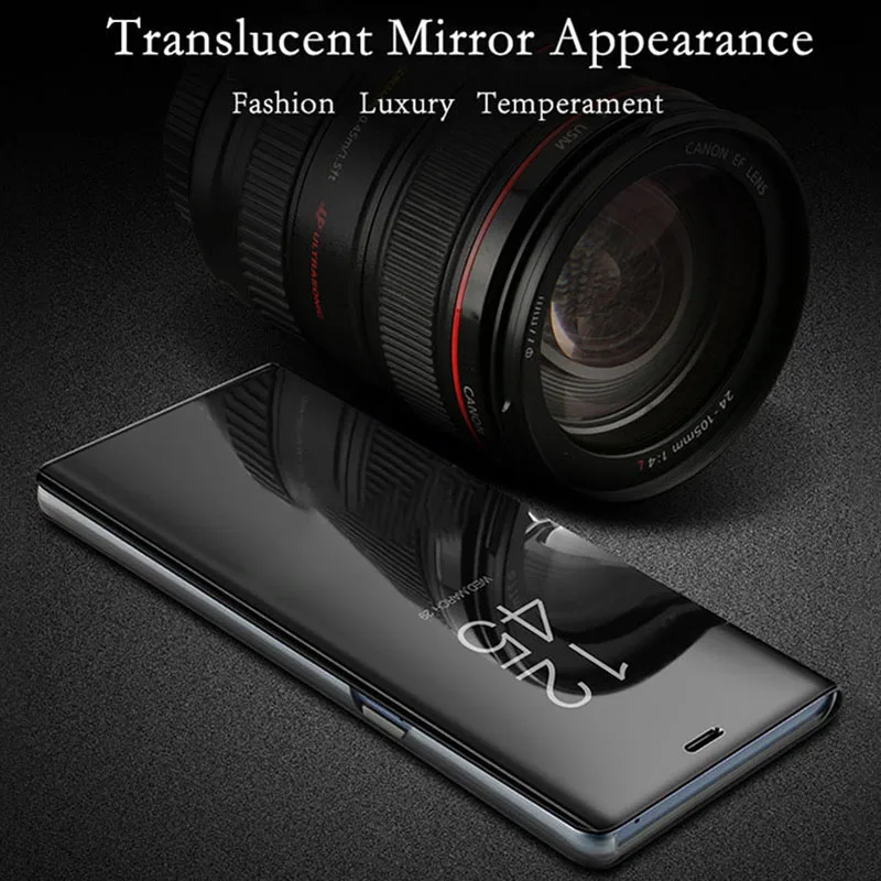 Зеркало заднего вида, умный флип-кейс для Samsung Galaxy A7 A6 A8 A9 A10 A20 A30 A40 A50 A70 S8 S9 S10 плюс J2 Core A5 S7 край