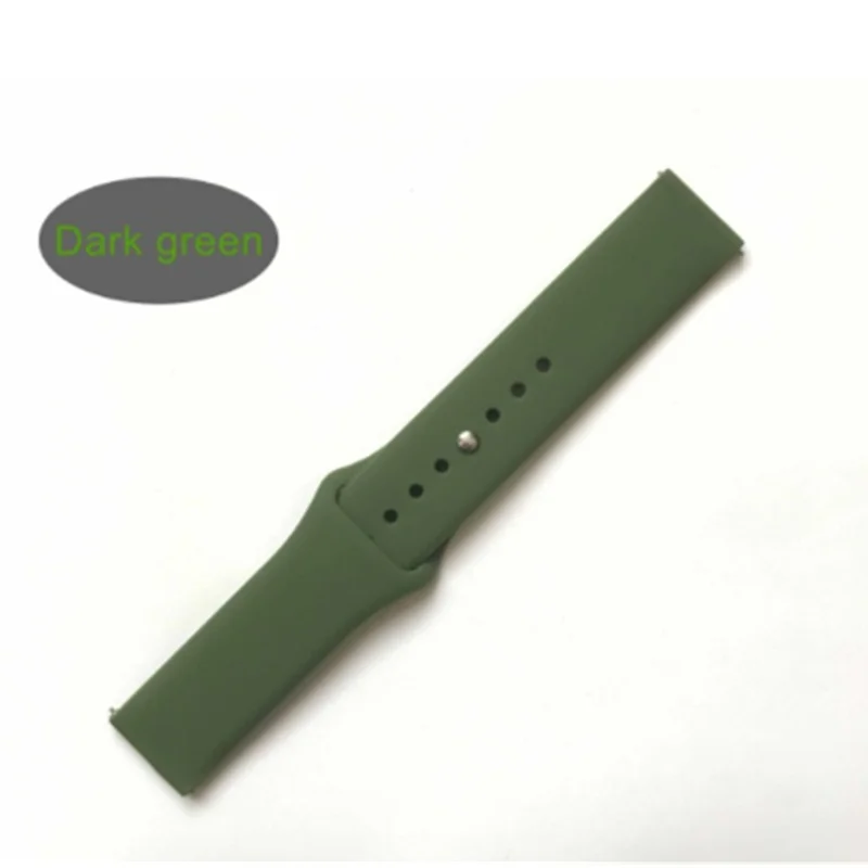 Мягкий силиконовый ремешок для часов для Xiaomi Huami Amazfit Bip ремешок на запястье 20 мм ремешок для наручных часов для Mijia для Garmin vivoactive 3 - Цвет: Army Green