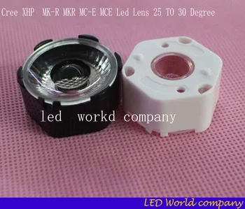 

free shipping 10PCS/LOT Cree XHP MK-R MKR MC-E MCE Led Lens 25 TO 30 Degree Optical Grade PMMA Led Lens 29X16MM bl