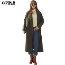 Элегантное ультра длинное шерстяное пальто для женщин двубортное Женское шерстяное пальто Черная повседневная женская верхняя одежда с длинным рукавом GQ1652