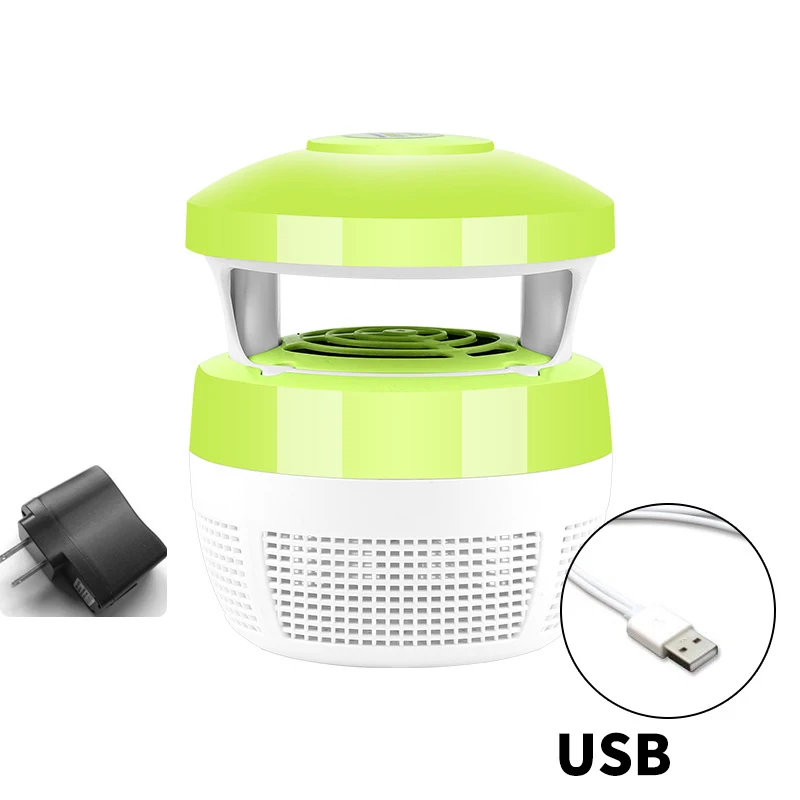 USB зарядка антимоскитная лампа Смарт оптически контролируемый безопасности москитная убийца лампы - Цвет: green