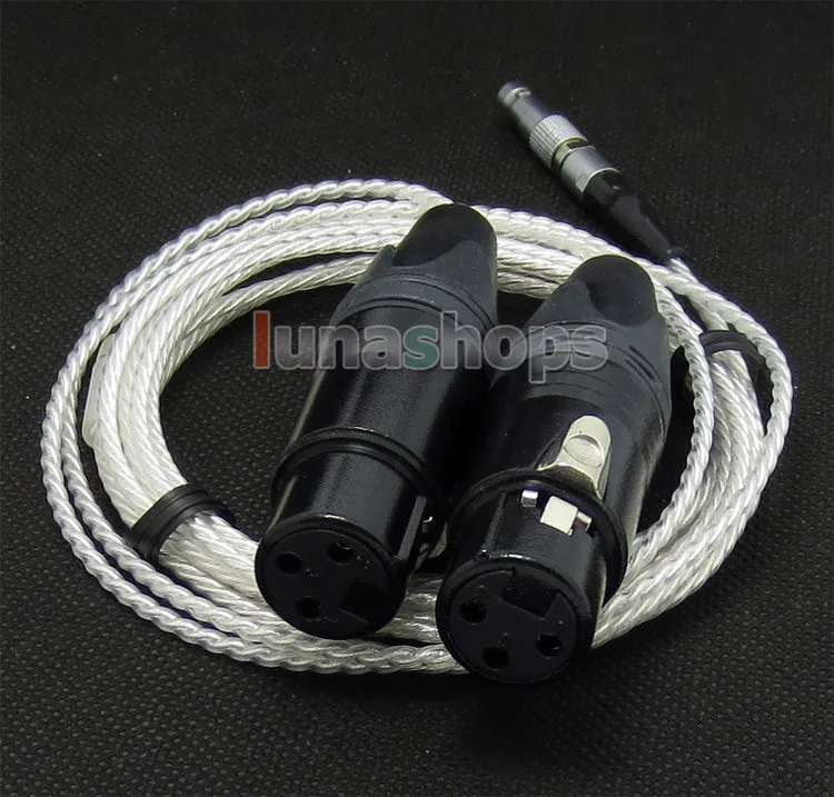 3pin XLR Female PCOCC + Silver Plated Cable for AKG K812 Reference Headphone Headset LN004735* 3pin XLR Female PCOCC + Silver Plated Cable for AKG K812 Reference Headphone Headset LN004735*