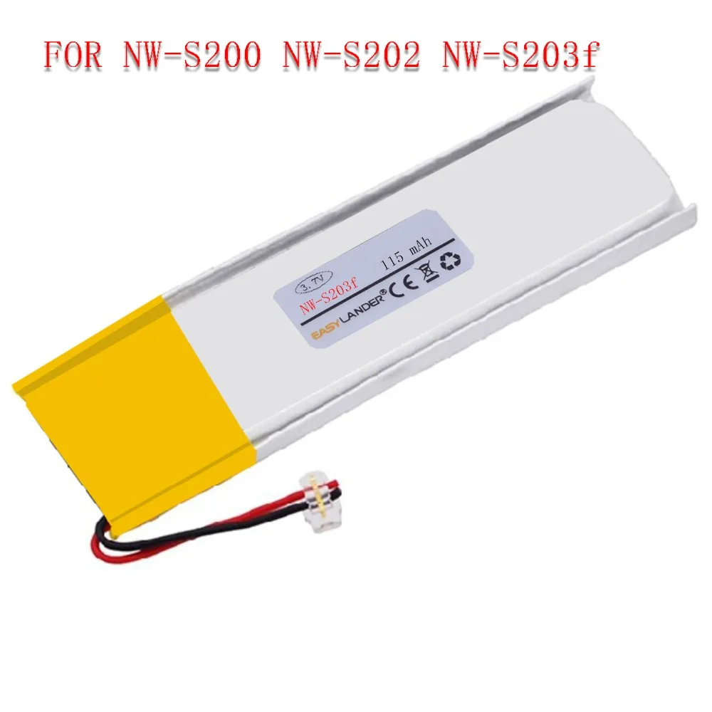3.7V 115mAh Rechargeable Li Polymer Li ion Battery For SONY MP3 NW S200f NW S202f NW S203f NW
