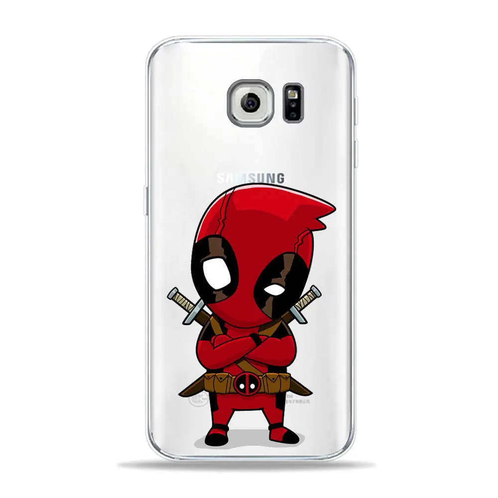 Забавный чехол для телефона Marvel Бэтмен Чиби Дэдпул для samsung S10 S8 S9 Plus S7 Edge A9 A6 A7 A5 TPU чехол для samsung A50 чехол - Цвет: TPU D1719