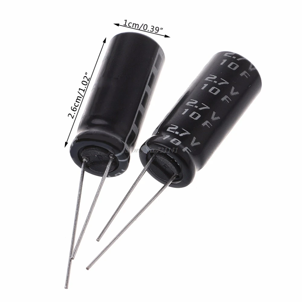 Cylindrical Ultra Super Farad Capacitor 2.7V 10F 6pcs super capacitor