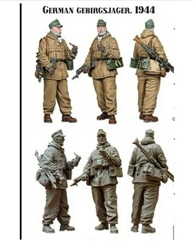 Scale Models 1 35 WW2 German mountain troops WWII Resin Model Free Shipping