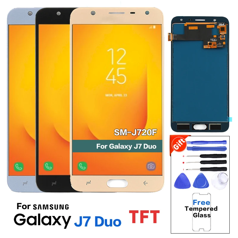 

For Samsung Galaxy J7 Duos 2018 J720 LCD Display Touch Screen Digitizer SM-J720 J720F LCD Display Assembly Repalcement Parts