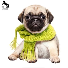 

Tri Loshadi TRL296 15x16.8cm Pug wearing a scarf colorful car sticker PVC funny auto sticker styling