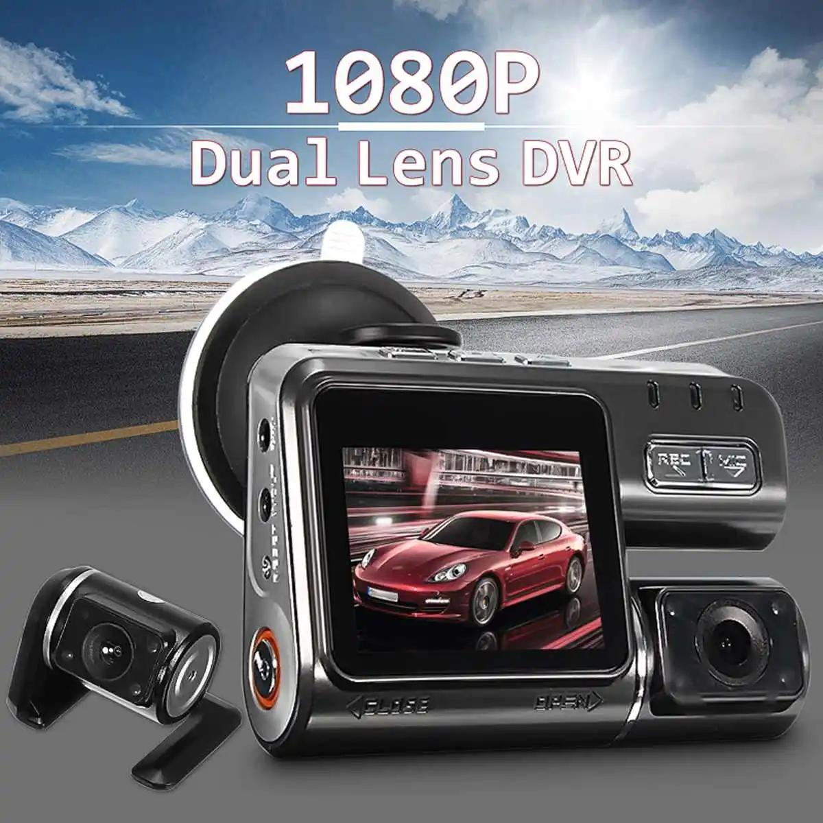 Full HD 1080 P камера для машины Автомобильная цифровая камера Dash Cam видео запись G сенсор двойной объектив камеры видеорегистраторы и камера заднего вида