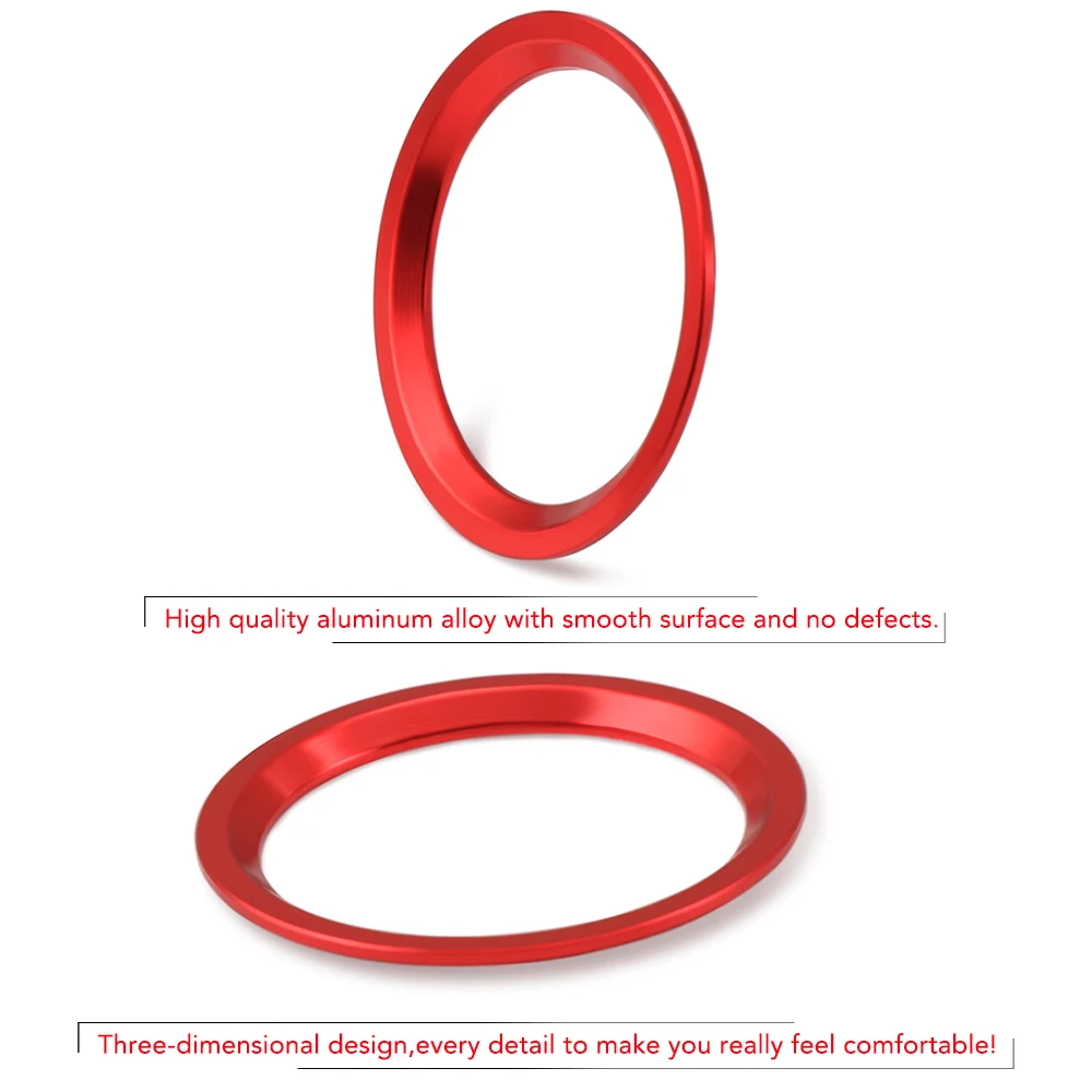 Car Start Stop Engine Circle Button Ring Trim Sticker Fit For Audi A4 A5 B9 2017 2018 A6 A7 C7 2011-2017 Q5 8R 2009 -2017 4