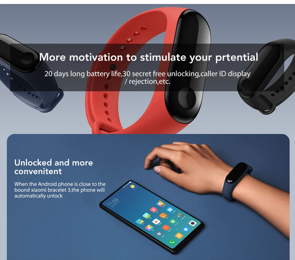 Xiaomi mi-браслет 3 Xio mi пульсометр Bluetooth 4,2 умный спортивный браслет OLED mi band 3 Smartband разноцветные ремни