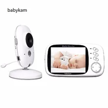 Babykam video nanny baby monitors 3.2 inch IR Night vision Intercom 8 Lullabies Temperature monitor Pan/Tilt camera baby monitor