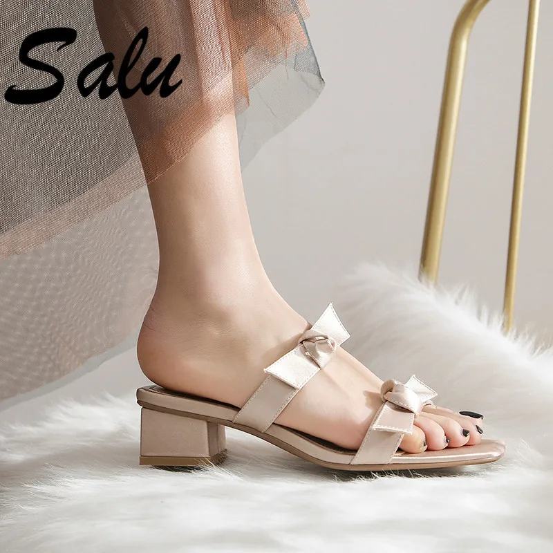 

Salu Large Size Women's Sandals Fashion Solid Shoes Handmade 2019 New Wedding Sandals Shoes Woman
