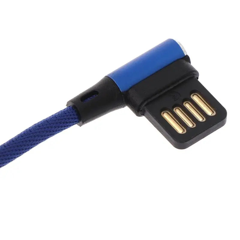 

90 Degree Double Elbow Data Cable Charging Line Wire Cord Replacement for Samsung Huawei Xiaomi Android Smart Phones Accessories