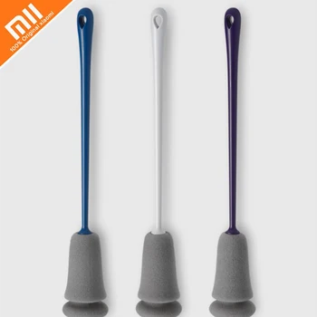 

xiaomi mijia Kiss Fish Long Handle Replaceable Kitchen Cleaning Tool Soft Sponge Brush For Wineglass Bottle Coffe Tea Glass Cup