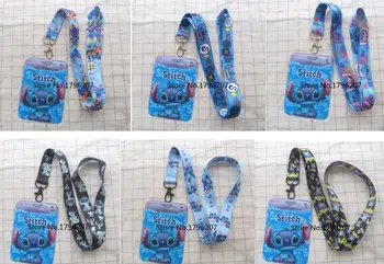 

New 10 pcs Cartoon stitch card with Neck Strap Lanyard Mobile Phone Charms Key Chain B-10