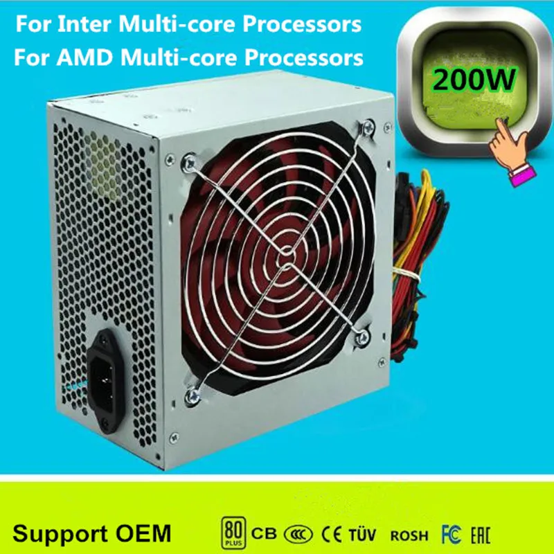 200 واط الطاقة التبديل PC 200 واط امدادات الطاقة PC ماكس 500 واط 12 فولت الألعاب ATX PSU ل PC سطح المكتب الكمبيوتر الذكية كتم صغيرة PC الطاقة مايكرو