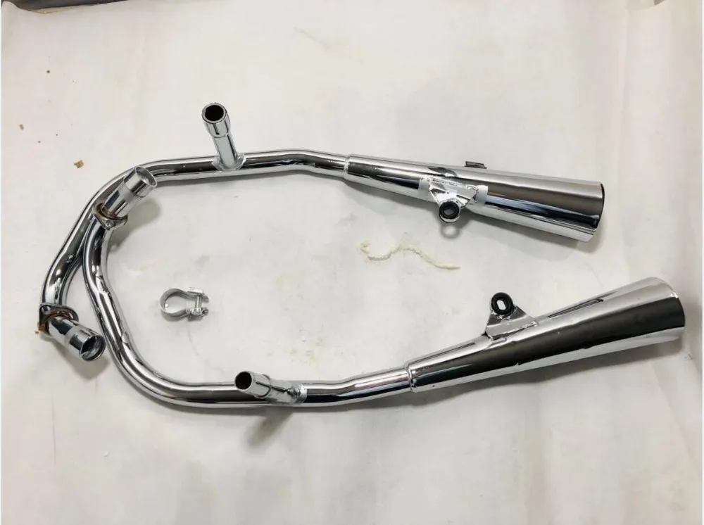 

CM125 Two Double Cylinders Pipes Motorcycle Exhaust Mufflers Silencers