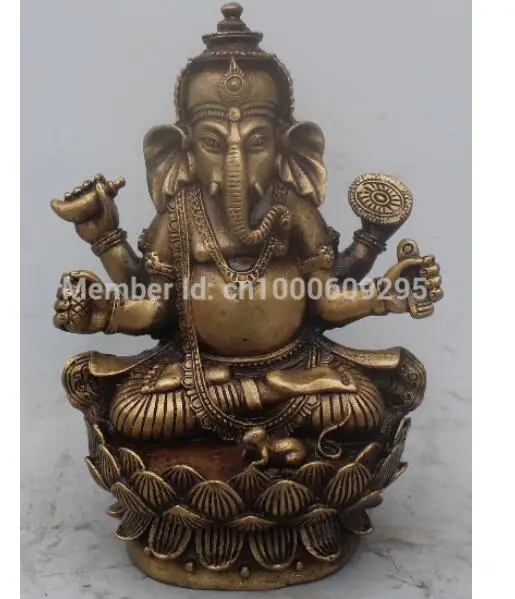 

wang67110215+++Tibetan Bronze Ganapati Elephant Ganesh Mammon Lord Ganesha Buddha Statue