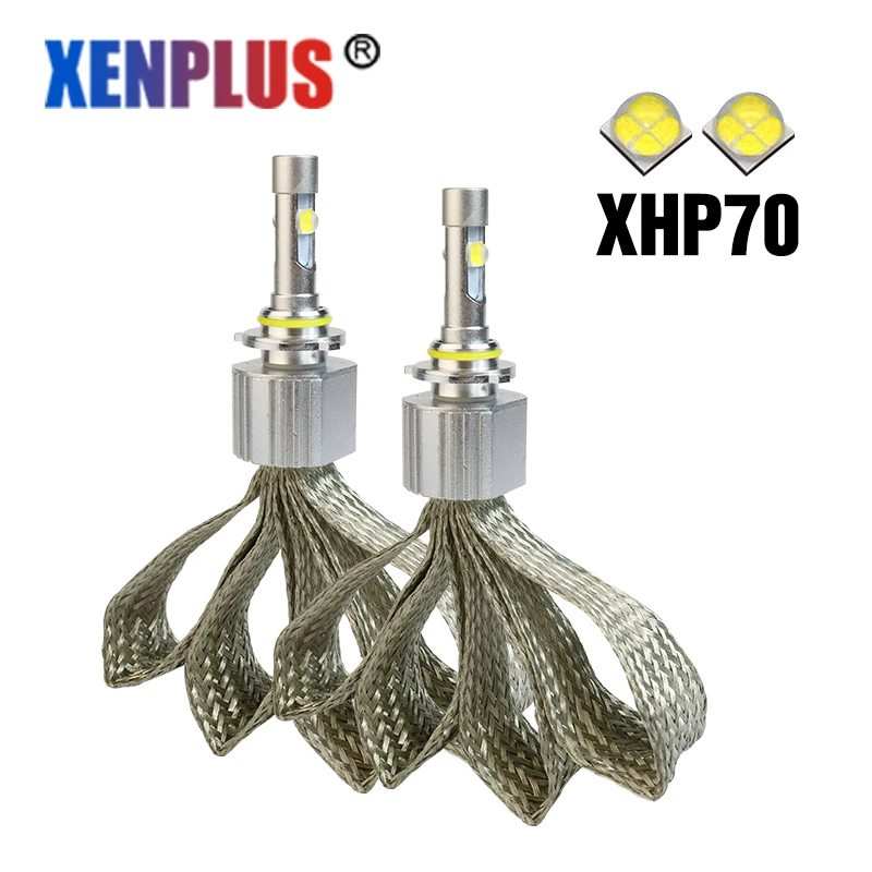 Xenplus luz LED para bombillas de 12V más potentes, L7, XHP 70, 6000k, 55w, 6600lm, h7, h4, h8, h9, h11, 9005/HB3, 9006/HB4, 9004, 9007, 2 uds.|bulbs car|led car lampcar lamp AliExpress