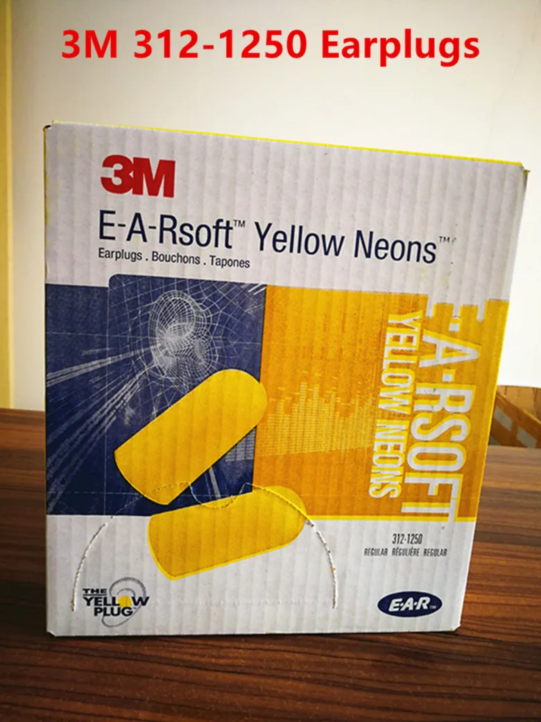 

200pair/box 3M 312-1250 Advanced reduced noise bullet type earplugs