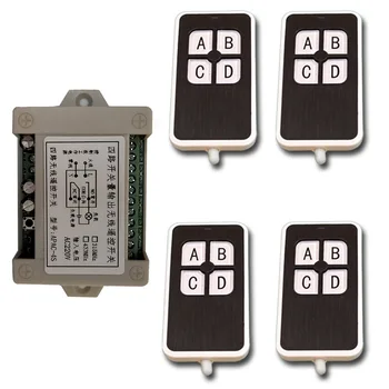 

AC 220V 4CH 4 CH Wireless Remote Control Switch System Remote Light Switch RF Relay Receiver Module Transmitter 315Mhz /433Mhz