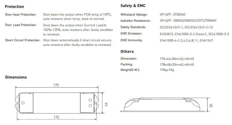 LTECH DALI-36-12-F1P1 умный светодиодный мощность AC100V-240 В вход DC 12 В 3A 36 Вт Выход PUSH DIM CV DALI Диммируемый драйвер светодиодов