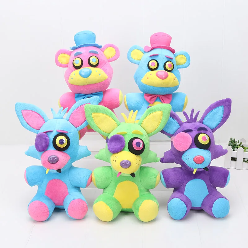 5 шт./компл. game Five Nights At Фредди плюшевый toys 15/25 см черная подсветка неоновая детская