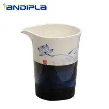 245 ML округ дехуа ручная роспись Винтаж голубой Лотос Керамика фарфор справедливой чашки офис чайный набор кунг-фу общественных чайная чашка, кружка Art подарок