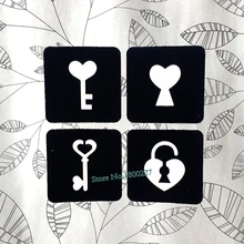 1 шт., 4 дизайна, дизайн с замком для ключей, для женщин, для тела, рук, пальцев, искусство, трафареты для татуировки, Аэрограф, живопись, шаблон татуировки, паста