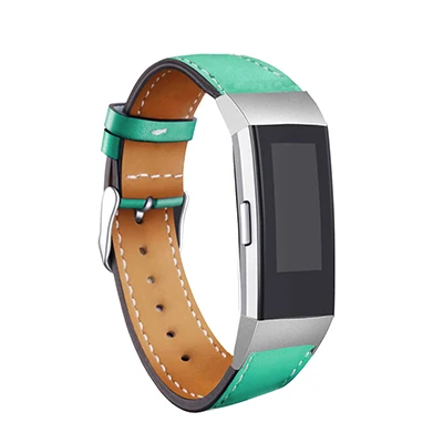 Замена Fitbit Charge 3 полосы кожаный ремешок сменный Смарт фитнес-часы с нержавеющей рамкой для Charge3 - Цвет: style 2