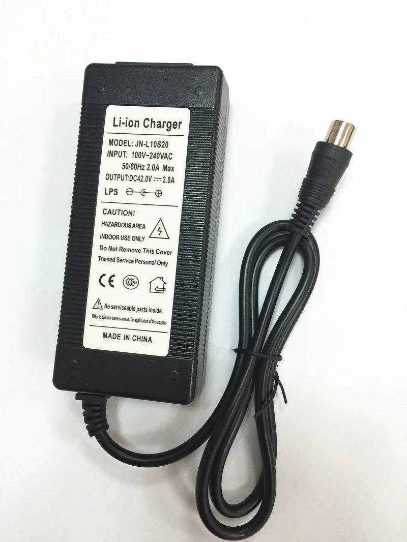 42V2A charger  42v 2A  electric bike lithium battery  charger for 36V lithium battery pack  RCA Plug  42V2A charger