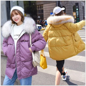 

women Winter Coat Thick Warm Hooded long Parkas Women Solid Bat sleeve Jacket Cotton Padded Jacket Outwear 2019 New R178