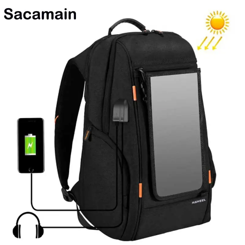 Cheap  Backpack Solar Bag Laptop Solar Power Backpack Usb Charging Anti-Theft 15.6'' Laptop Backpack panel