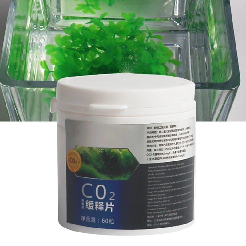 

60 Pcs/bottle Planted Diffuser Tablets By Aquarium Equip CO2 Carbon Dioxide Slice Diffuser Manufacturer