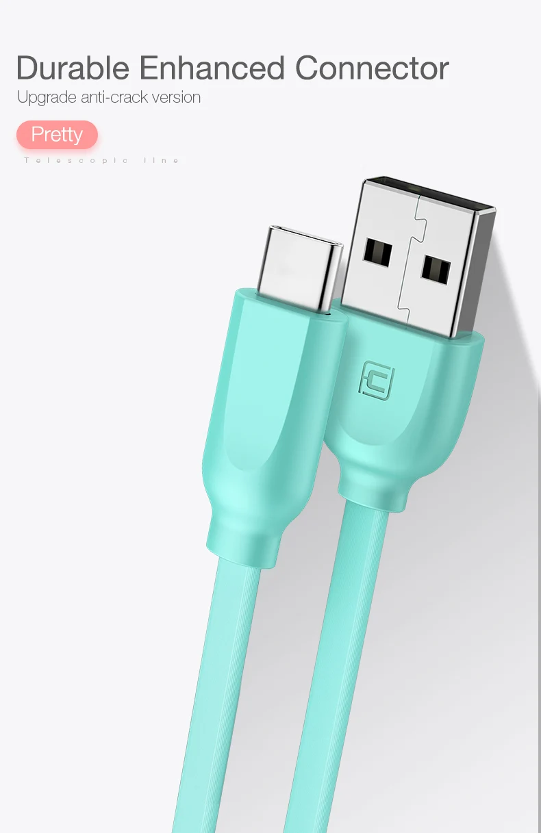 CAFELE usb type-C кабель для мобильного телефона Xiaomi huawei USB-C Быстрая зарядка mini type-C кабель для samsung Galaxy S9 Синхронизация данных