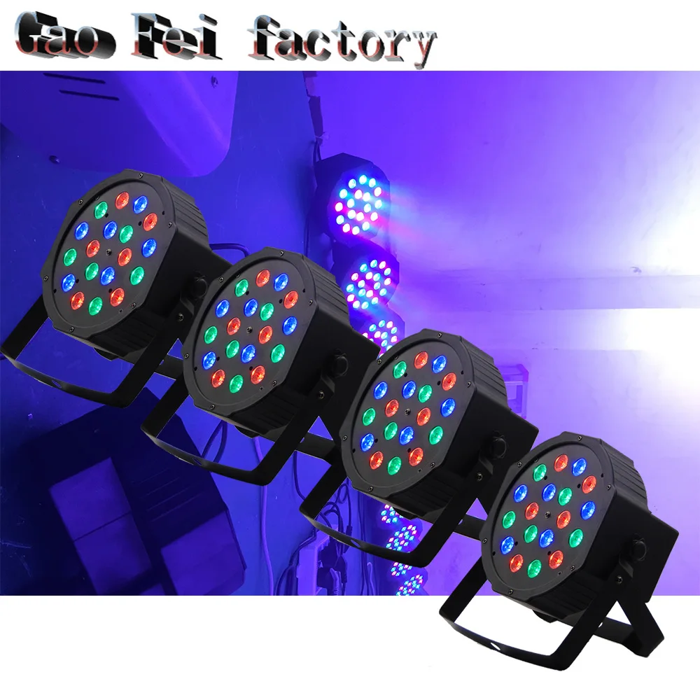 Светодиодный Par 18x3W RGB светодиодный свет для мытья освещение для сцены без шума пульт дистанционного управления(4 шт./партия