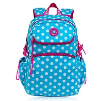 

Girl backpack 2-4 Grade Cute Bag Practical Package Female Wave Point Nylon Backpack Light and Comfortable Backpack casual