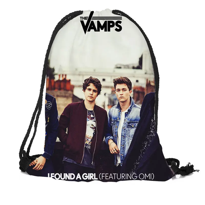 

Custom The Vamps Drawstring Bag Silk Soft Bag Large Sapacity Custom Logo Printing Backpack More Size