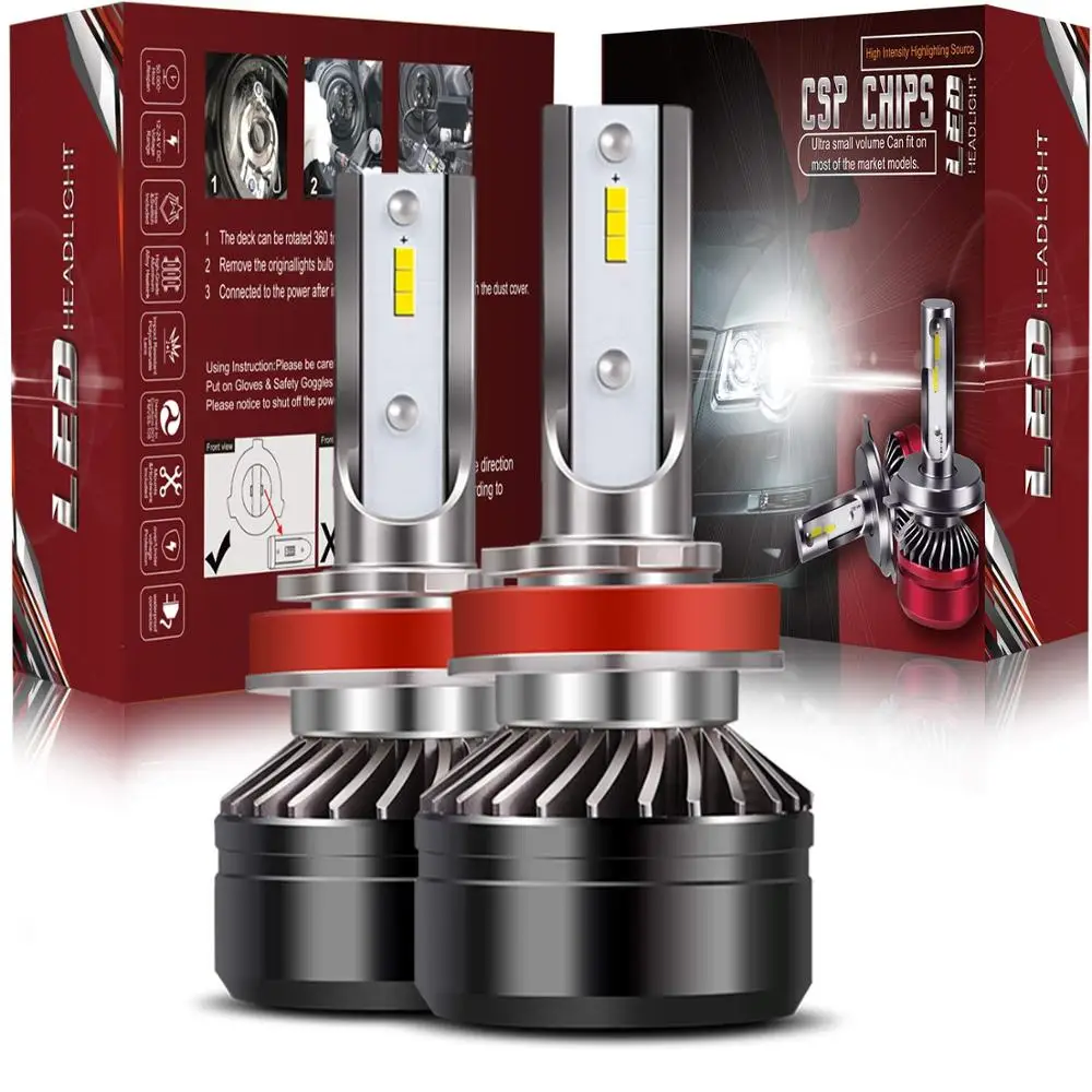 

PAIR H8 H9 H11 Car Headlight Bulbs Kit Fog Lights For KIA OPTIMA EX LX SX 6000K Headlamps Low Beam 12V Lamps accessories for car
