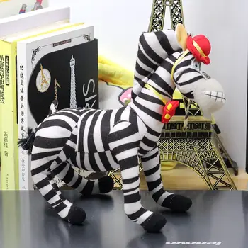 

lovely animal zebra plush toy cartoon Madagascar zebra doll, Christmas gift 30cm