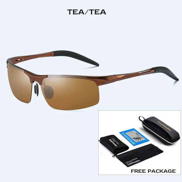Men Polarized Sunglasses Military Goggles Aluminum Magnesium Sun Glasses Driving HD Glasses For Men/Wome Oculos masculino Male Tea-tea