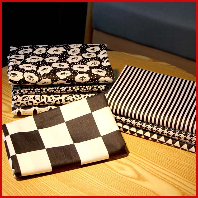 

SMTA Cotton fabric the cloth Patchwork Fabrics by the meter Fabric for sewing Felt for needlework Black 1 ~ 10 dense comb twill