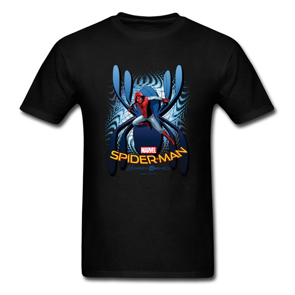 Spider Man T Shirt Homecoming Web Logo Tshirt Cotton Men's Top T-shirts Marvel Comics Tees Funny Casual Clothes Superhero |