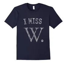 100% Cotton Print Men'S Print Crew Neck I Miss W George Bush Short Sleeve Tee crew neck trippy print tee